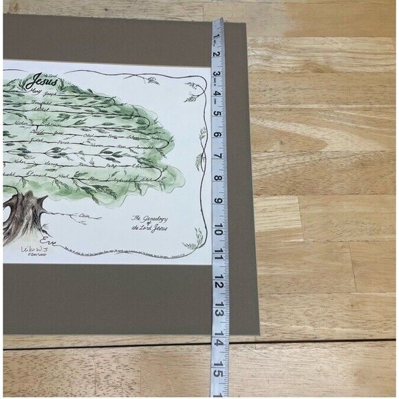 Jesus Christ Geneology Tree of Life Watercolor Llithograph Signed Numbered Mattd - Picture 9 of 11